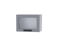 Шкаф верхний со стеклом 5ХС кухня Кампео (Белый/Бриз)