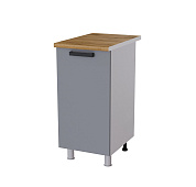 Шкаф нижний 4Р кухня Осло без столешницы (Белый/Карбон платина)