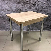 Стол обеденный Д17 раскладной (Дуб сонома/Опоры хром)