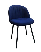 Стул обеденный Честер велюр (Синий velutto 26/Черный конус) РАСПРОДАЖА