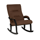 Кресло-качалка Leset Дэми (Венге/Ткань рогожка Коричневый Malmo 28)