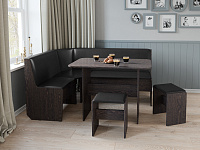 Кухонный уголок Том (Венге/Коричневый) к/з