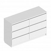 Комод Бьянко 6 ящиков 1200 (Белый лофт)