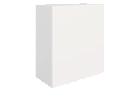 Шкаф навесной Фьюжн 42.13 под вытяжку L500 Н450 (1 дв. гл. гориз.) (Белый эмаль)