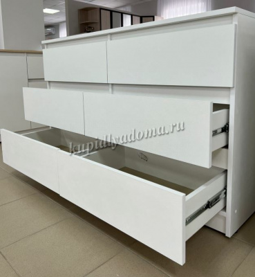 Комод Бьянко 6 ящиков 1200 (Белый лофт)