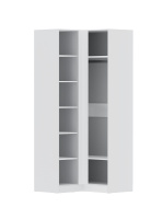 шкаф угловой мадрид угол прямой белый откр