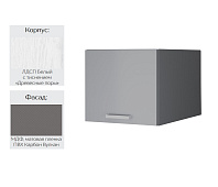 Шкаф верхний глубокий 400 4ГХ кухня Осло (Белый/Карбон вулкан)