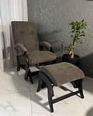 Кресло-маятник Консул Модель 68 (Венге-эмаль/Ткань Коричневый Verona Brown)