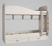 Кровать двухъярусная Принцесса (Ясень анкор белый)