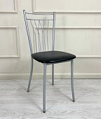 Стул Марсель К (Металлик/Кожзам черный)