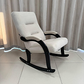 Кресло-качалка Leset Дэми (Венге/Ткань рогожка Бежевый Malmo 05)