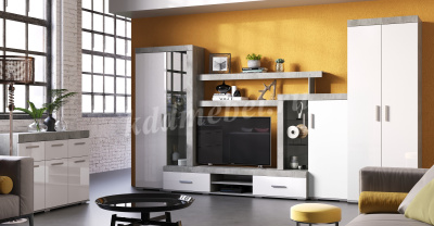 Кровать Инстайл КР-04 1.6 с настилом (Грей/Белый глянец)