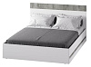 Кровать Инстайл КР-04 1.6 с настилом (Бетон/Белый)