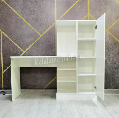 Стол компьютерный Эра №1 (Белый текстурный)