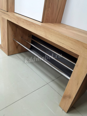 Прихожая Алекс (Дуб крафт золотой/Белое дерево)