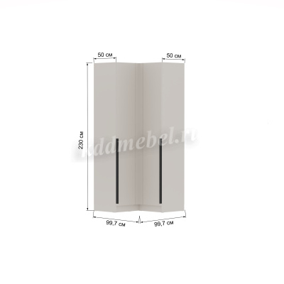 Шкаф угловой Мадрид прямой угол (Белый древесные поры)