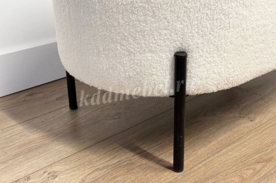 Пуф Барни (Белый плюш)