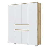 Шкаф Плейона спальня 4-х створчатый (Дуб делано/Белый)