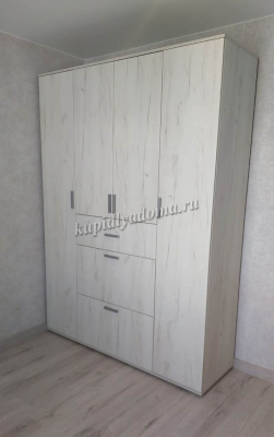 Шкаф распашной Нельсон-3 (Крафт белый)