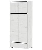 Шкаф Гретта 4С1Я (Дуб крафт белый/Антрацит)