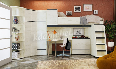 Стол письменный Гретта угловой (Дуб крафт белый)