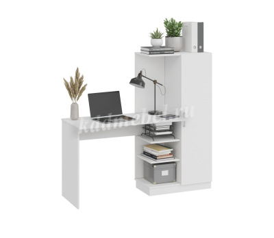 Стол компьютерный Бейсик (Белый)