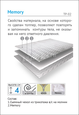 Наматрасник Topper Memory 1400*2000