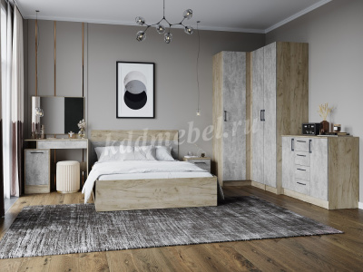Комод Вегас (Дуб крафт серый/Цемент)