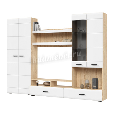 Гостиная Либерти (Дуб сонома/Белый глянец)