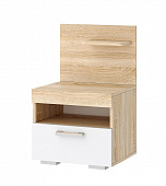Тумба прикроватная Соната ТС-450 (Дуб сонома/Белый глянец)