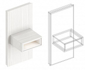 Тумба прикроватная навесная Александрия СА-17 (Бодега светлая/Плетенка)