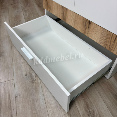 Комод Геометрия-8 (Белый/Делано светлый)