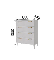 Толедо спальня с размерами комод копия