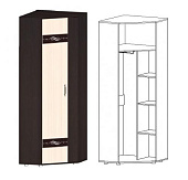 Шкаф угловой Инфинити (Венге/Анкор Светлый)