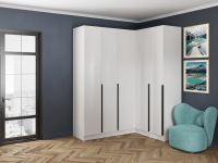 шкаф угловой мадрид угол прямой белый