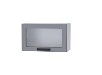 Шкаф верхний со стеклом 6ХС кухня Кампео (Белый/Панакота)