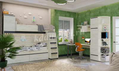 Стол письменный Гретта угловой (Дуб крафт белый)