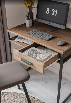 Стол письменный Стелла (Дуб крафт табачный/Черный)