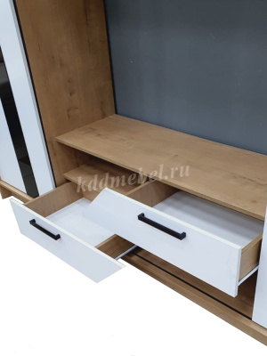 Гостиная Кармен (Дуб вотан/Белый гладкий)