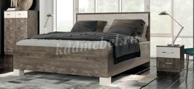 Кровать Маркиза на опорах SN 211.19 1.6 (Дуб харбор экспрессо/Шелковый камень)
