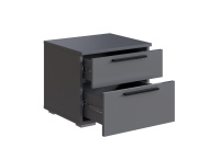 МС Люмьер  Тумба прикроватная  Графит откр