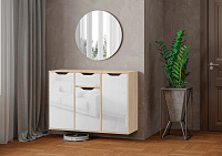 Комод Пифагор-3 ACA (Дуб сонома/Белый глянец)