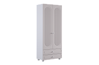 Шкаф 2ств Милана (Белое дерево/Сакура)