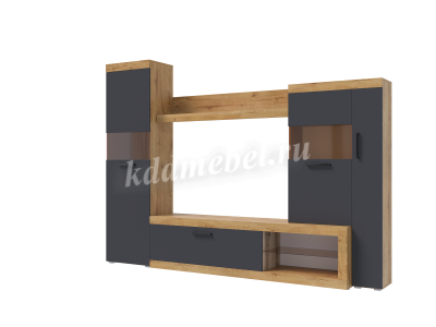 Гостиная Бастон (Дуб вотан/Графит)