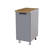 Шкаф нижний глубокий Г4Р кухня Кантри без столешницы (Белый/Карбон фарфор)