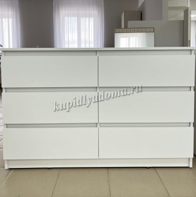 Комод Бьянко 6 ящиков 1200 (Белый лофт)