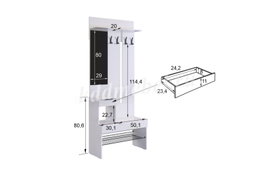 Прихожая Баско (Белое дерево)