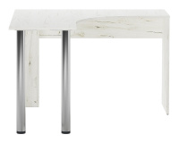 Стол письменный угловой Крафт белый фронт мал