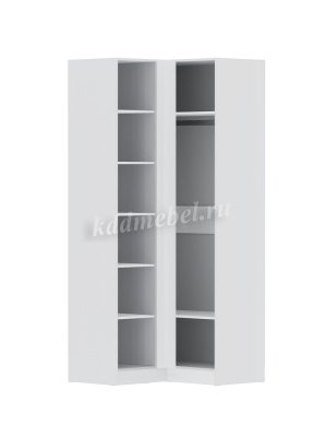 Шкаф угловой Мадрид прямой угол (Белый древесные поры)
