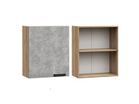 Шкаф верхний ШВ 600 1 дверь Кухня Каталея Прованс (Софт Графит)